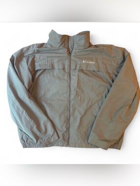 Columbia Men's White Rock II Full Zip Jacket XL Green Sage Cotton Blend Mock